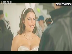 Ella Bright shows off deep cleavage in a tight corset during a steamy scene from Off Campus (2026)