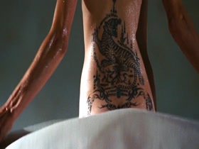 Angelina Jolie strips down for a seductive nude scene in Wanted from 2008.