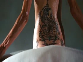 Angelina Jolie Nude Softcore Tattoo Back Wanted 2008