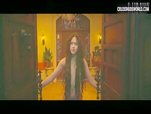 Daniella Reyes shows her breasts in a nude scene from the 2024 adaptation of One Hundred Years of Solitude.