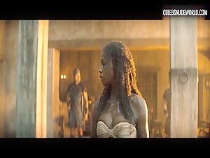 Tenika Davis strips down to her underwear in a sexy scene from Spartacus: House of Ashur (2025)