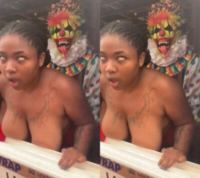 Nigerian Clown Knows How To Fuck Topless From Behind