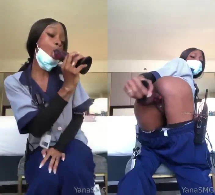 Horny security guard helps herself during shift