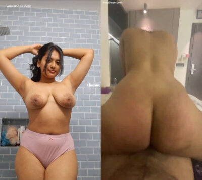 Thick Desi NRI OnlyFans model rides reverse cowgirl, big ass bouncing on dick