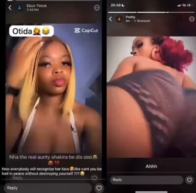 as online social media trend got our winner 🏆 for this aunty Shakira dance shakiti trend between otida and favvy as they show us their nude and sex tape blows the mind