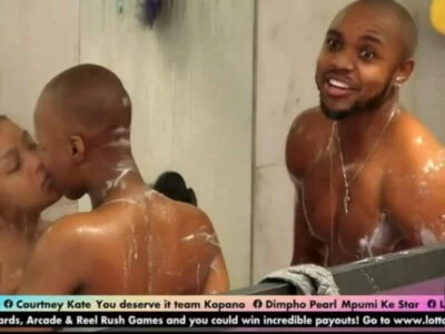 Liema, Mpumi and Jareed kissing in the bathroom BBMzansi