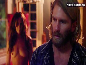Amanda Barton bares her breasts in a seductive nude scene from The Amityville Terror (2016)