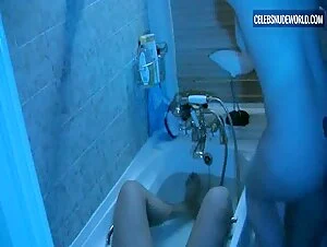 Amber West Bathtub Scene in Paranormal Sex Tape (2016)