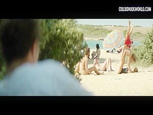 Elli Tringou and Milou Van Groesen show their breasts in a sensual nude scene from Suntan (2016)