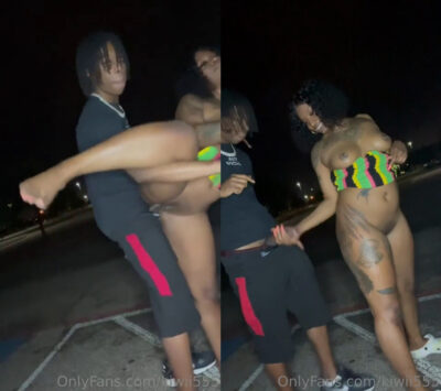 Hood Night Standing horny tatted Thick Babe Gets Fucked Outdoors