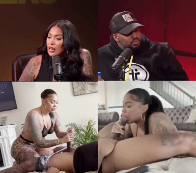 Damn ever seen a podcast queen suck it like this, she talks dirty on mic then drains him off camera Podcast slut goes from interview to deepthroat in seconds
